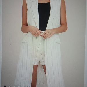 Lulu's stripped duster vest